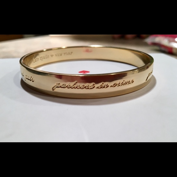 Kate Spade ♠️ Gold-Tone Best Friend Ever Bangle - Picture 3 of 8